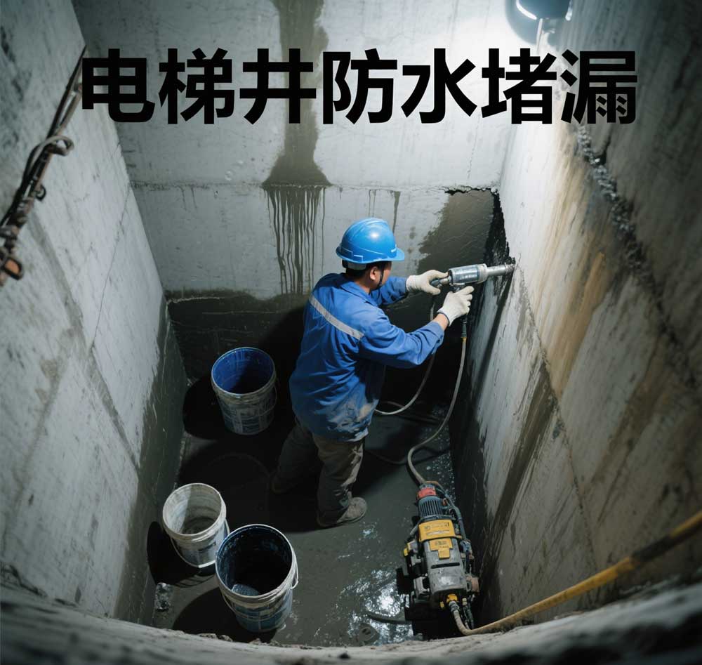 电梯井防水堵漏，淮安专业电梯井漏水维修公司